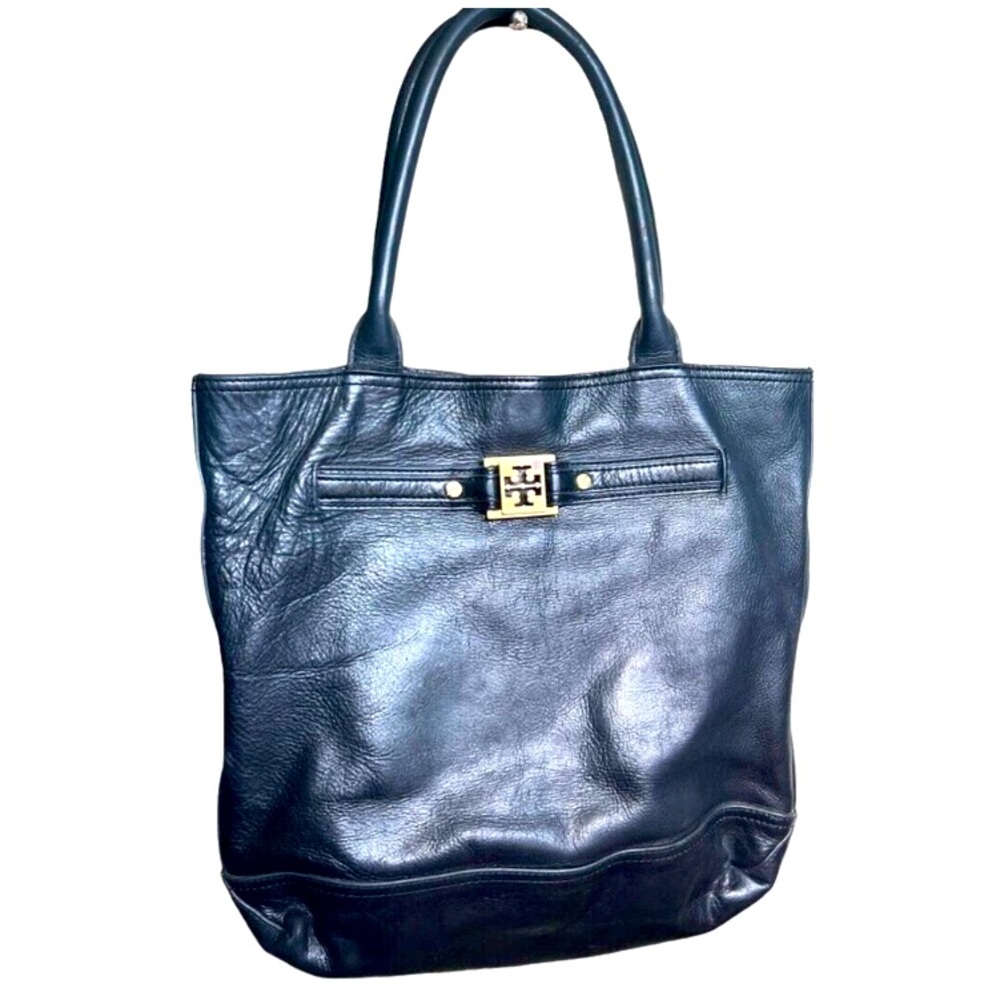Tory Burch Black Leather Tote Bag